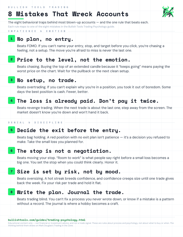 8 Mistakes That Wreck Accounts — printable one-page PDF
