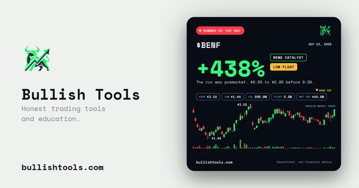 $BENF Runner of the Day card