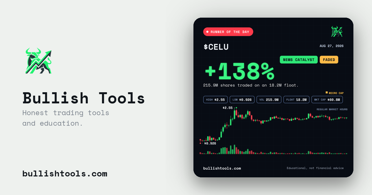 $CELU Runner of the Day card