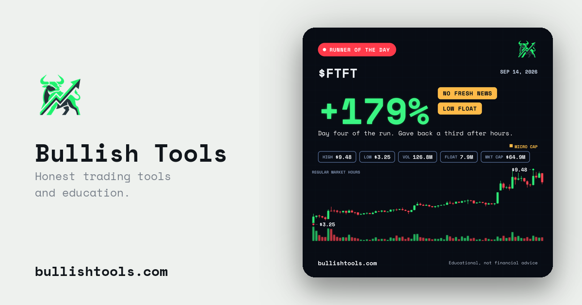 $FTFT Runner of the Day card