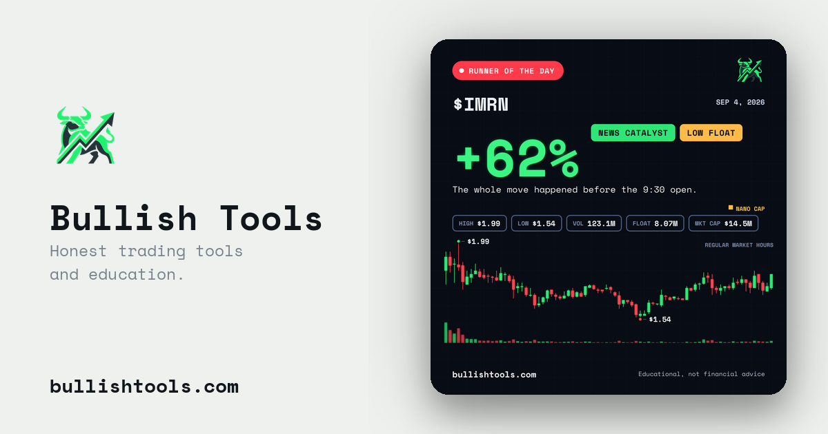 $IMRN Runner of the Day card