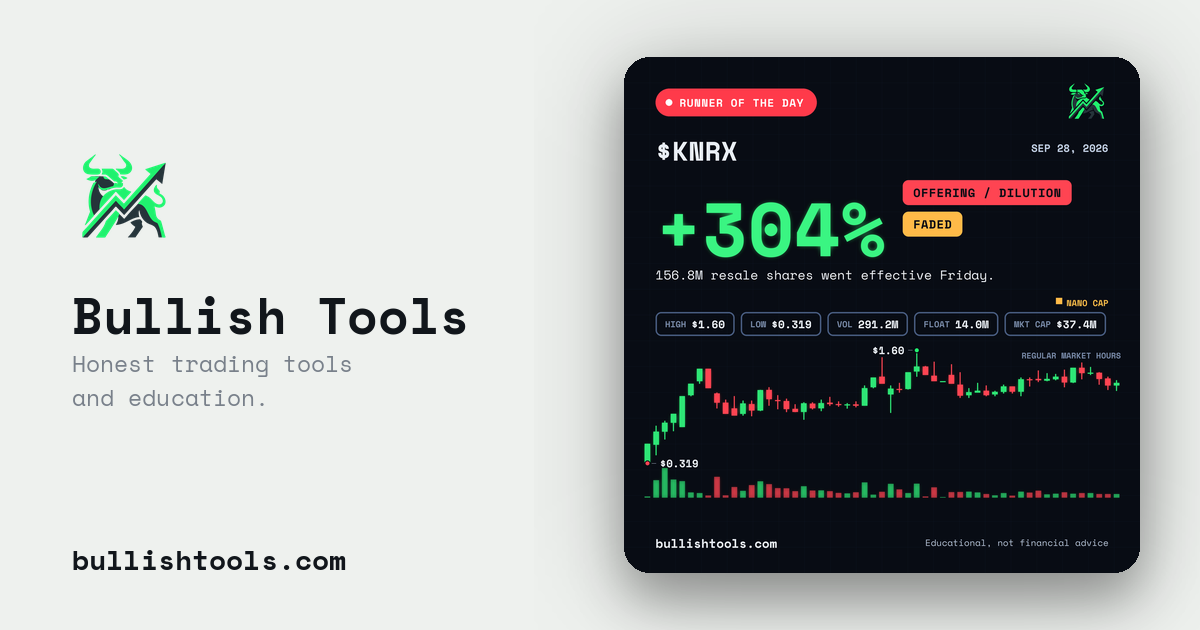$KNRX Runner of the Day card