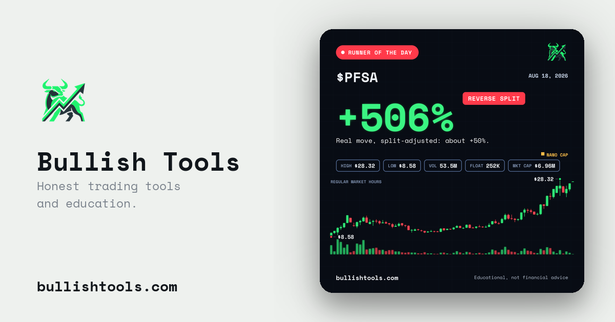 $PFSA Runner of the Day card