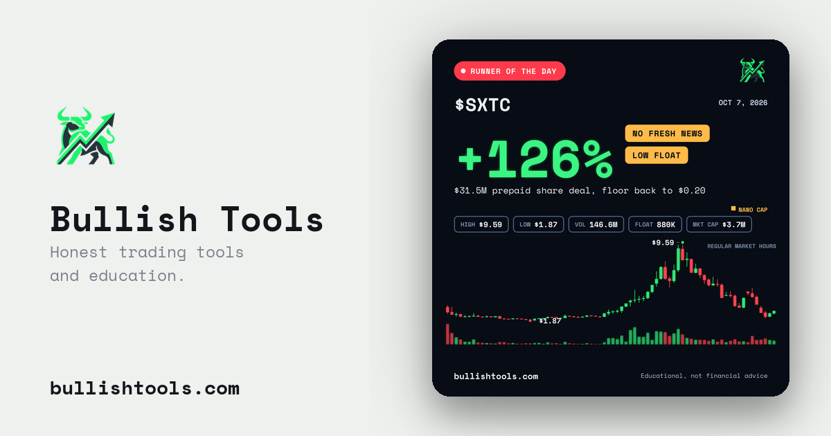 $SXTC Runner of the Day card
